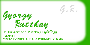 gyorgy ruttkay business card